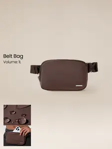 GLOWMODE 1L Zipper Everywhere Belt Bag Water Repellent Waist Crossbody Bags With Adjustable Strap