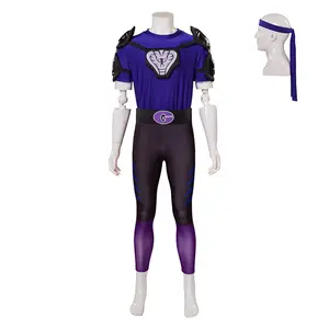 Crazy Dodgeball White Goodman Costume Purple Cobra Outfts White Goodman Sportswear Set For Men's Hal