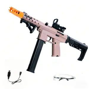 Electric Gel Bead Toy Set,with a non-removable orange muzzle,Fully Automatic Outdoor Toy, Suitable For Both Boys And Girls, Fun Shooting Game, Perfect For Christmas, Holidays, And Birthday Gifts.