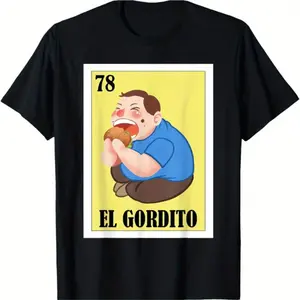 Humorous Mexican Style Tee for Plus Size Men