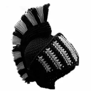 Barbarian Knit Hat Viking Faux Wool Funny Roman Knight Helmet Cap