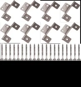 Mobile Home/RV Brushed Nickel Interior Door Extended Leaf Hinge with Screws (8 Pack)
