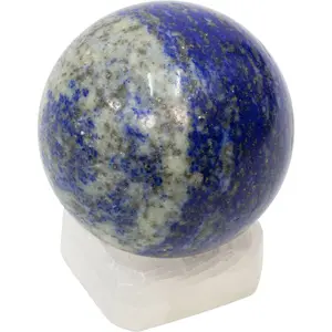 Selenite Sphere Stand - Square Holds and charges various size of crystal spheres