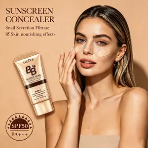 High-coverage waterproof snail BB cream - matte finish, long-lasting moisturizing and oil control, creates a natural makeup look, refreshing and non-greasy, perfect for makeup beginners, Hydrate Hydrating,Summervibes,Sun-Kissed