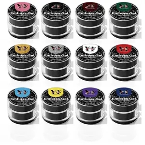 Emboss Gel Painting – 12 Color Series | 3D Gel Paint No Wipe