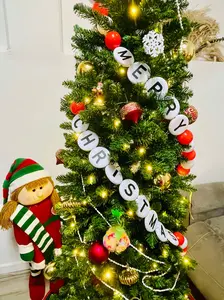 Oversized Merry Christmas Garland Letters for Festive Home Decoration