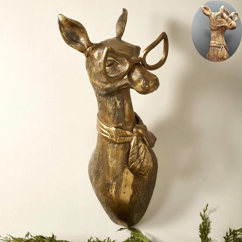 Animal Head Shaped Wall Hanging Ornament, 1 Count Modern Art Creative Animal Head Wall Art, Wall Decor for Home Living Room Bedroom Office