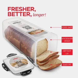 Fresh-Keeping Bread Box Plastic Container Kitchen Countertop Storage with Sealing Lid Tall Sandwich Rack Submersible Bath and Pool Heater clamp board Bag Clips Putter Accessories Electric Meat Sausage Grinder zester non-slip 3 hole punch for food Reusable