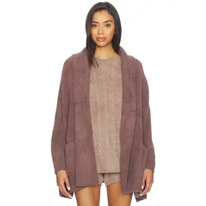 Barefoot Dreams X Revolve Cozychic Blanket Wrap in Sable