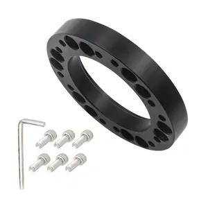 0.5" Steering Wheel Hub PCD Adapter Spacer Kit ， Black Aluminium Alloy 12mm Steering Wheel Fit for Momo Nardi OMP Sparco Universal 8PCS