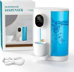 Automatic Mouthwash Dispenser for Bathroom: 20.3Oz Mouth Wash Dispenser with  Cup Holder, 4 Levels, Wall Mounted, Electric dispensador de enjuague bucal for  Adults, Bathroom Accessories