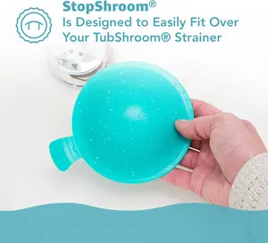 StopShroom Universal Stopper Cover for Bathtub and Bathroom Drains by TubShroom