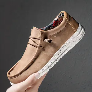 Men's Slip On Loafer Shoes Breathable Lightweight Non Slip Canvas Sneakers Spring Summer Footwear for Daily Wear Outdoor Walking Shopping Errands Comfortable Fit Soft Sole All Day Use Versatile Design.