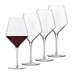 Libbey Signature Greenwich Red Wine Glasses Set of 4, Seamless 24 Oz Wine Glasses for Cabernet, Merlot, and More, Stemmed Wine Glasses for All Occasions