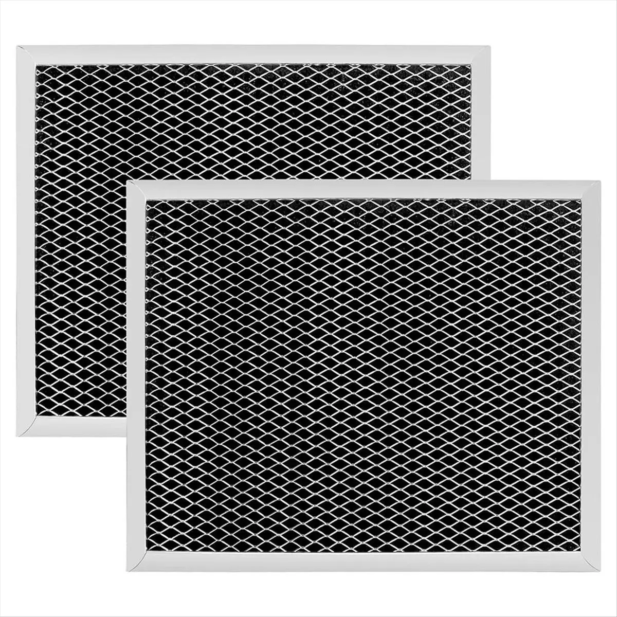 2-Pack Kitchen Range Hood Filter with Aluminum Mesh and Charcoal, Replacement for Part 97007696 and 41F for Odor Control, Fits ACS RL6200FH Models, 10.5 x 8.75 Inches, Grease, Ventilation, Cooking