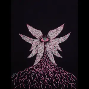 "Guardian Angel" Poster Print, Original Art Artwork Decor Painting Satin Room Wall