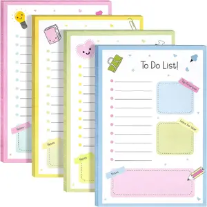 -  Sticky Notes, 4"x6", 4 Pads, 200 Sheets, School Style,  Notepad, Lined Sticky Notes, Todo List Notepad