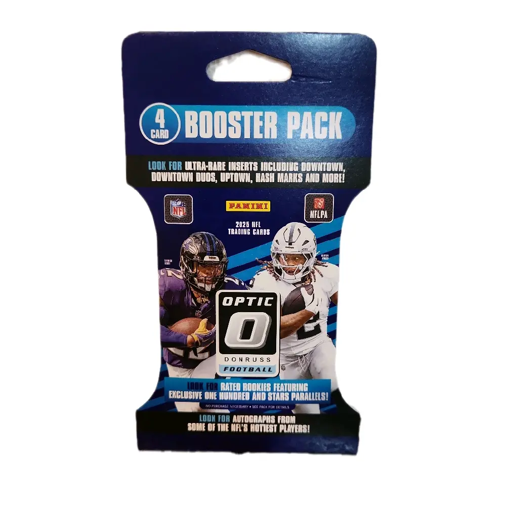 Donruss Optic Football 2025 Booster Pack - 4 Card Pack with Ultra-Rare Inserts, Downtown, Downtown Dogs, Uptown, Hash Marks & More - TikTok Shop Donruss Optic Football 2025 Booster Pack - 4 Card Pack with Ultra-Rare Inserts, Downtown, Downtown Dogs, Uptown, Hash Marks & More - TikTok Shop