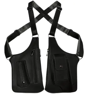 ECGER Large Double Shoulder Armpit Bag - Underarm Holster for Men, Anti-Theft Concealed Crossbody Wallet|phone Pouch for Outdoor Travel Cycling Work, Premium PU Leather