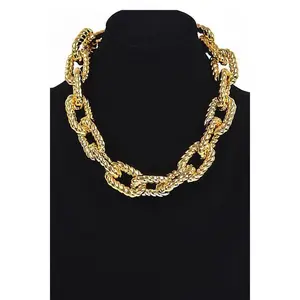 Stylish Textured Chain Link Necklace - Effortless Elegance, Statement, Base Chain, Casual Style, Fashion Statement Options, Statement Necklaces, Base Chain Necklaces