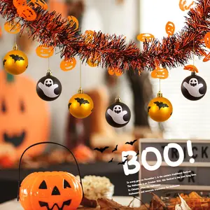 Halloween Decoration Garland Strips Hanging Party Supplies Five-Star Pumpkin Spider Paper Hanging Ornaments Halloween Props