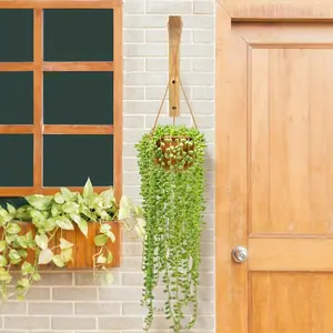 2pcs 8-Inch Plant Hanger, Wall Planters for Indoor Plants, Wooden Wall Mounted Hooks, Basket Hooks for Lanterns, Flower Bracket, Decoration