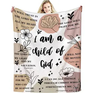 Christian Gifts For Women Inspirational Bible Verse Blanket Religious Scripture Prayer Faith Throw Blanket Soft Flannel Healing Blanket New Year 2026