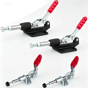 Heavy Duty Quick Release Clamps, 100 lbs & 500 lbs Holding Capacity, 2PK Each, Toggle Clamp Set for Woodworking Jigs, Crosscut Sled, Welding, Pocket Hole Fixtures, 301A & 305CM, Push Pull Clamps