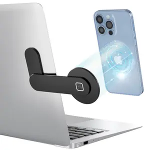 SideEye Pro - Magnetic phone holder for laptop - MagSafe - iPhone 16/15/14/13/12 & All Phones - Phone Side Mount for Monitor, Desktop Cell Phone Bracket - Black