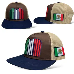 Gorra Bandera de Mexico Bordada, Snapback, Visera Plana, Mexican Snapback Hat