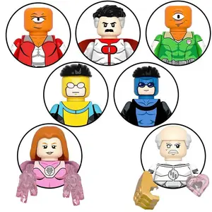 Classic Cartoon Invincible Mark Building block blind box Puzzle Action Figures Model Puzzle Dolls Toy Collection Ornament Gifts