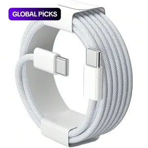 3.3/6.6ft Nylon Braided Durable USB-C To Type-C Fast Charging Data Cable, Compatible With IPhone 17/16/15/Pro/Pro Max/IPad, And Other Android Phones, Supports 60W~18W Fast Charging, Suitable For Indoor/Outdoor/Travel And Car Use, Cellphone #GLOBAL PICKS