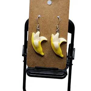 Adorable Banana Earrings for Summer or Tropical Themed Outfits Lightweight and Fun Design Perfect for All-Day Wear and Great as Gifts