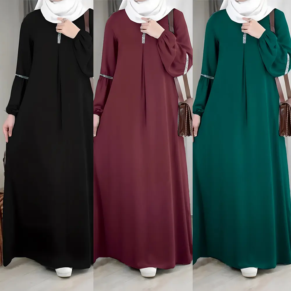 Philippines Hot Fashion Abaya Middle East Saudi Sequins Casual Dress