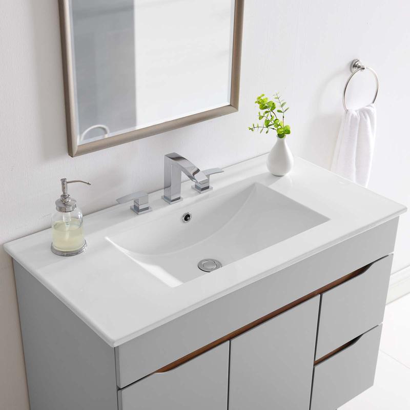 Modway Cayman 36" Bathroom Sink in White