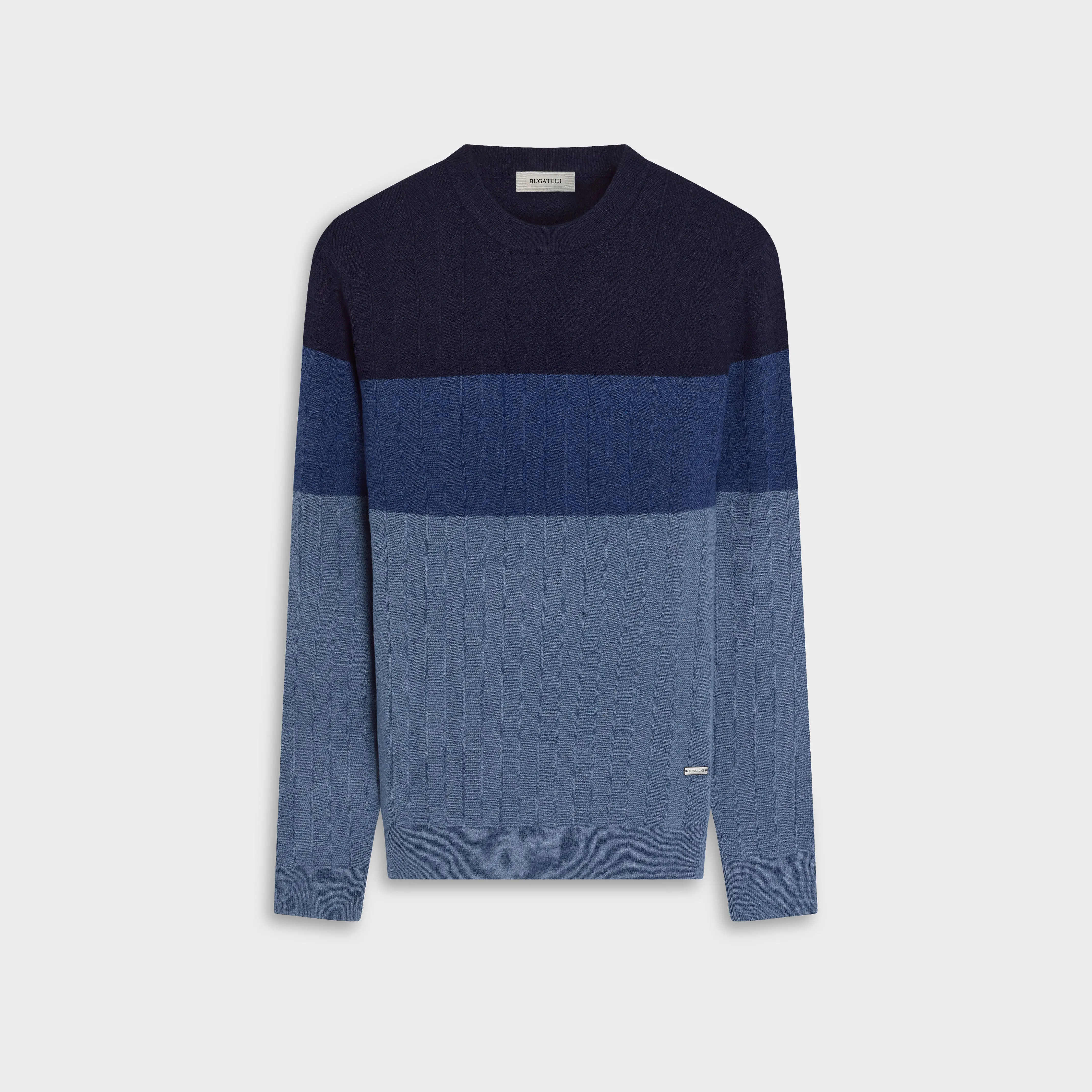 Color block Chevron Crewneck Sweater