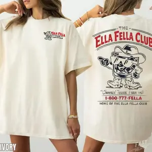 [Comfort Colors Shirt] Ella Fella Club Graphic Tee: Retro Comfort Colors Style T-Shirt, Ella's Fellas Club Shirt, Comfort Colors Western Tee, Country Concert Apparel,