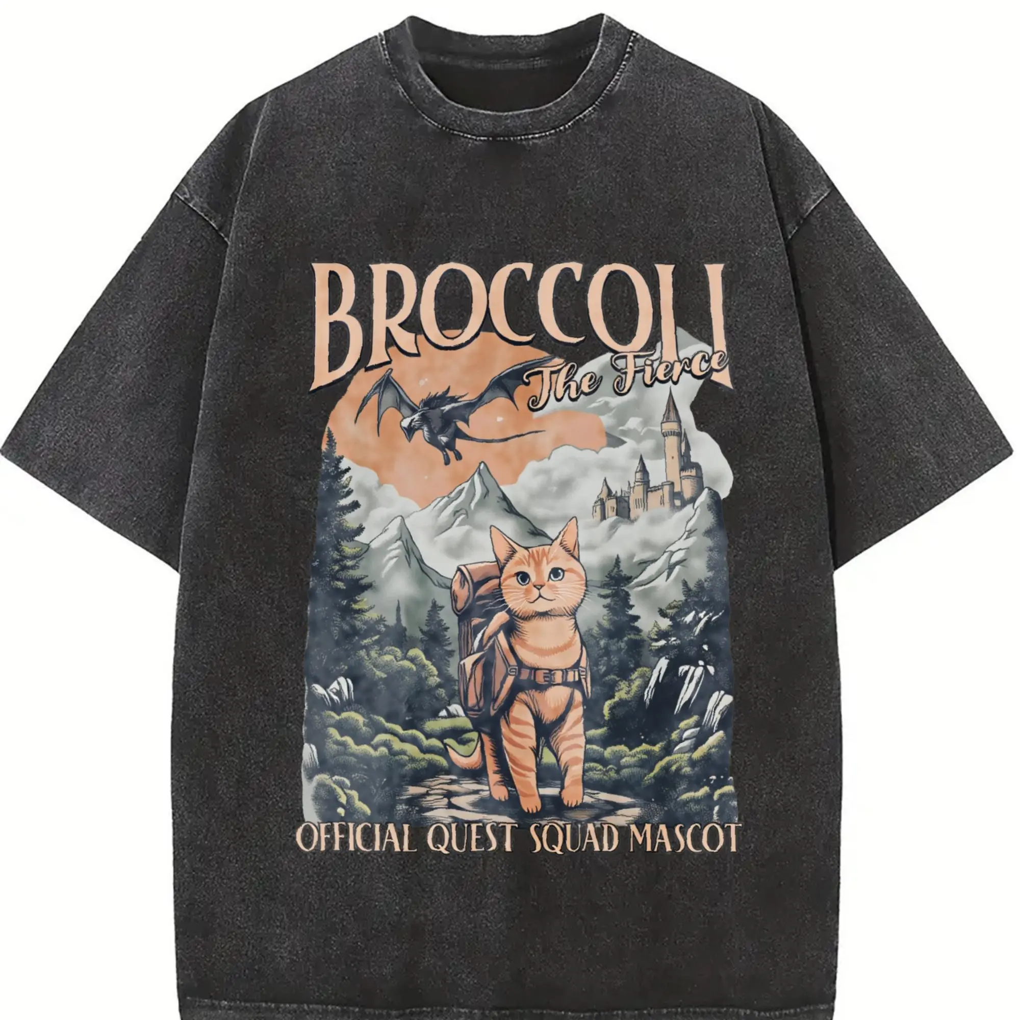 Onyx Storm Quest Squad Broccoli Shirt, Fourth Wing Shirt, Broccoli Cat T-Shirt, Ridoc Romantasy Fan Shirt, Dragon Rider Tee