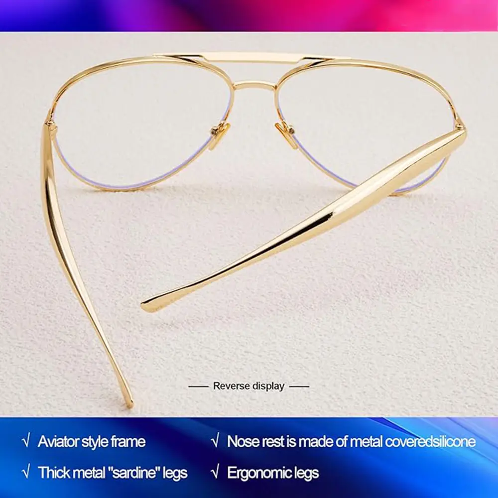 SummerVibes】2Pcs Retro OVERSIZED Metal Frame Fashion  display picture 1