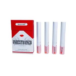 Red 4*5ml Cigarette Lipsticks,Nourishing & Easy Coloring Lip Stick for All Occasions Makeup, Girls & Women Cosmetic Set