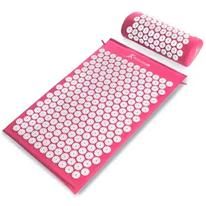 Body Boost Acupressure Mat and Pillow Set for Back/Neck Pain Relief and Muscle Relaxation