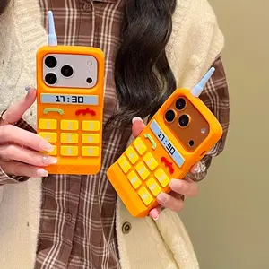 [Broad] Creative silicone orange three-dimensional big brother for iPhone17promax new Apple 16promax mobile phone case 15pro personalized niche 14p fashion 13 Internet celebrity explosion 17 protective case Phone Protective Cover