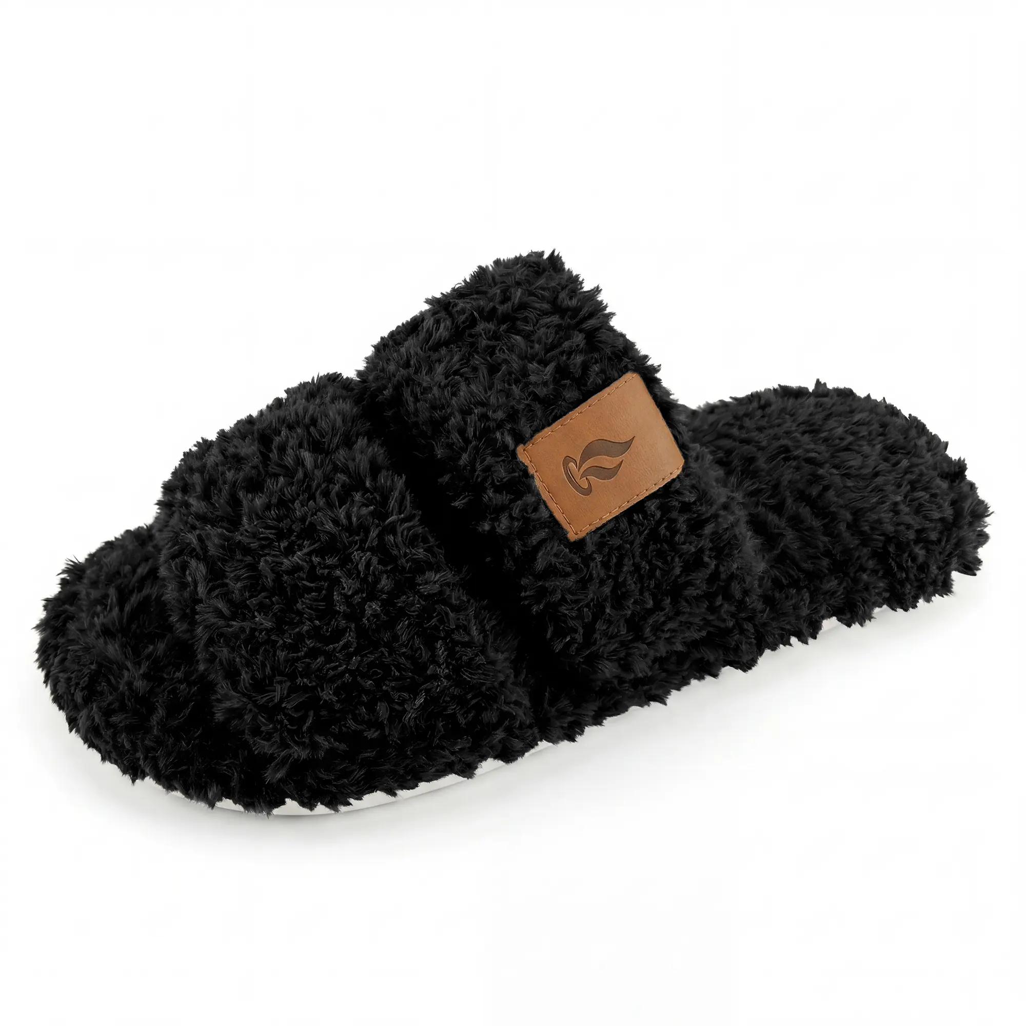 BLISSFUL STEP Women's Fuzzy Slip-on Shoes Unisex Warm Soft Comfy Indoor House Slippers