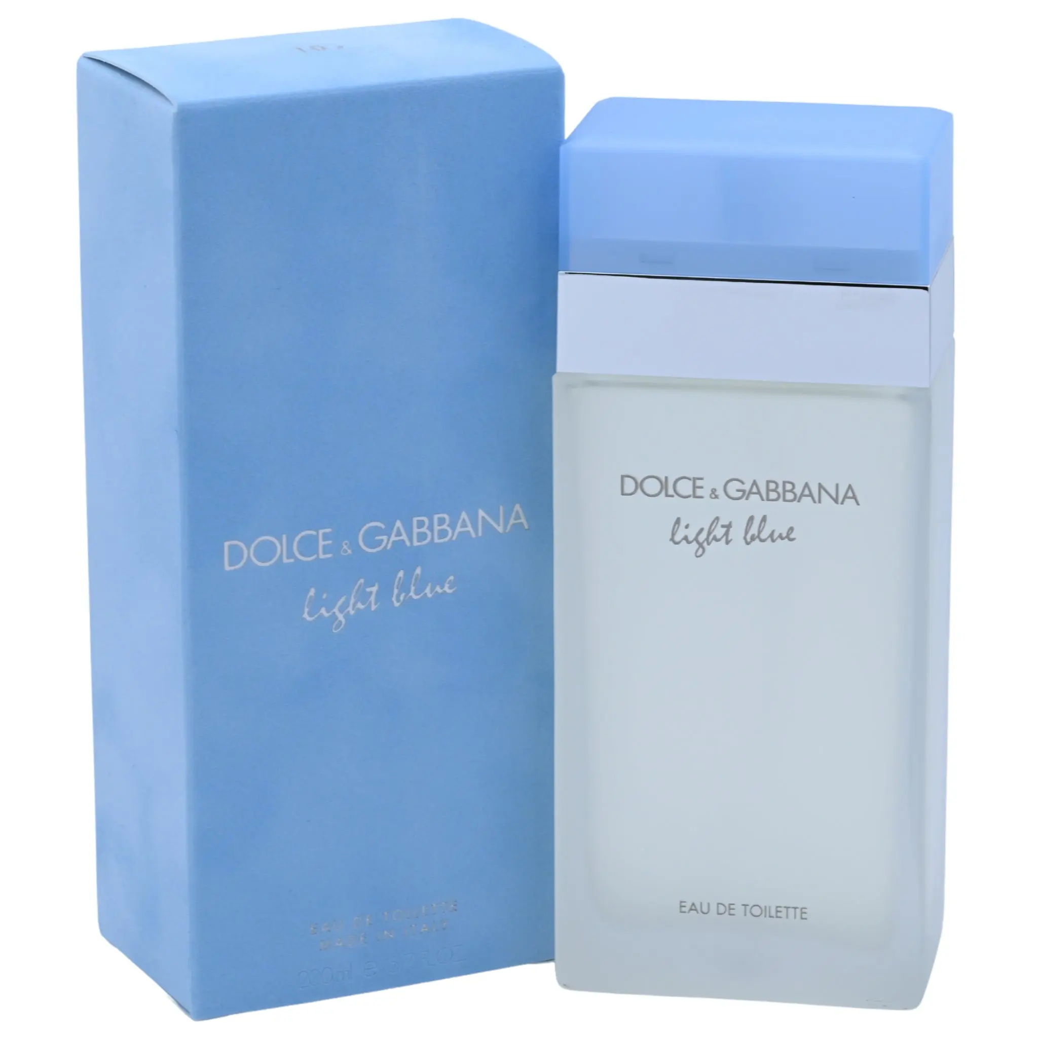 DOLCE & GABBANA Light Blue EDT Women's Fragrance (6.8 fl oz) - Mediterranean Blend, Citrus-Fresh Lemon Top Note, Jasmine Heart Note, Sunkissed Fruit-Scented Jasmine-Themed Elegant Scent, New in Box Boxed Single Item, Boxed Women's Fragrance