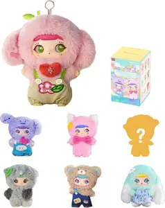 Fur plush series doll toys, randomly designed collectible action dolls, cute home decorations, birthday gifts (single packaging)