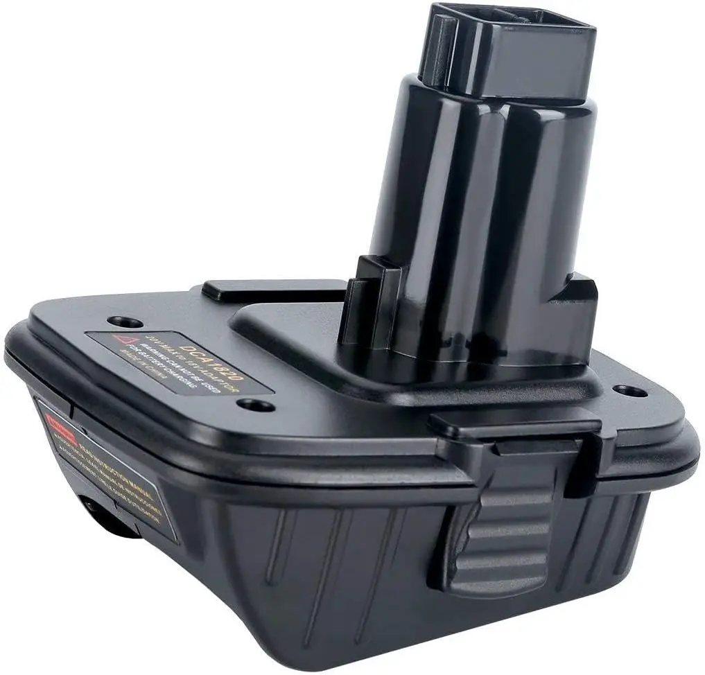 DCA1820 18V to 20V Power Tool Adapter, Easier Fit for Dewalt 18V Tools - Convert 20V Lithium Batteries DCB200 to XRP NiMh Batteries DC9096, DC9098