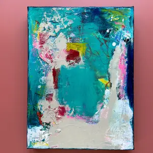 “REMEMBER AGAIN”  Original Art 9 x 12” Abstract Painting by Allie O