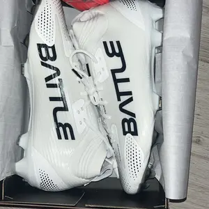 AstroFly Battle Cleats - White with Neon Green Laces - Elite