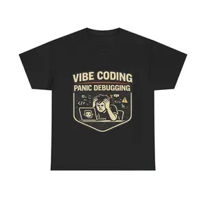Vibe Coding Panic Debugging Shirt|Funny Programmer Tee|Coder Gift