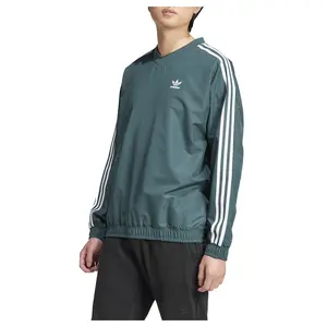 adidas Mens Adicolor Woven Crew Neck Windbreaker Athletic Outerwear Casual - Green